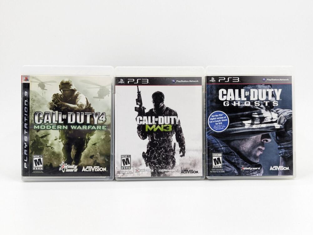 PS3 PlayStation 3 Call of Duty Ghosts MW3 & Modern Warfare 4 Game Lot Tested (2)
